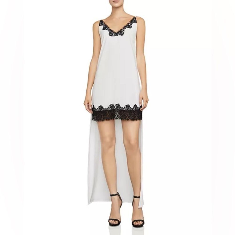 BCBGMaxazria Lake Lace-Trim High/Low Dress size Small NWT $248 MSRP